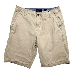 Lucky Brand Saturday Stretch Mens Khaki Shorts Size 32 Tan Chino Casual 9 Inseam